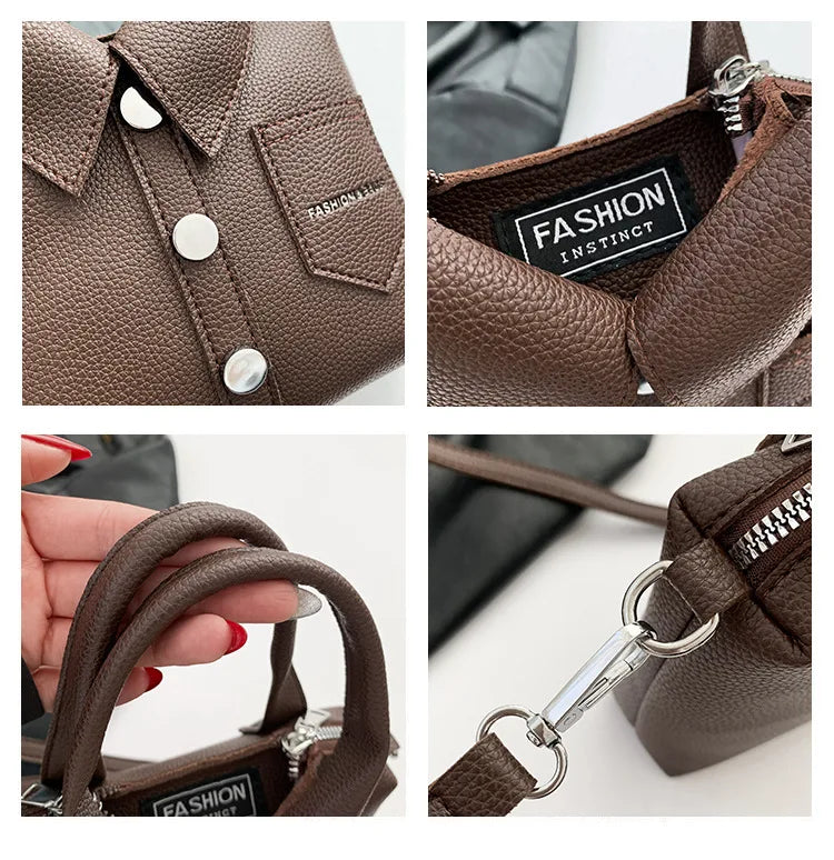 PU Square Shoulder Bag